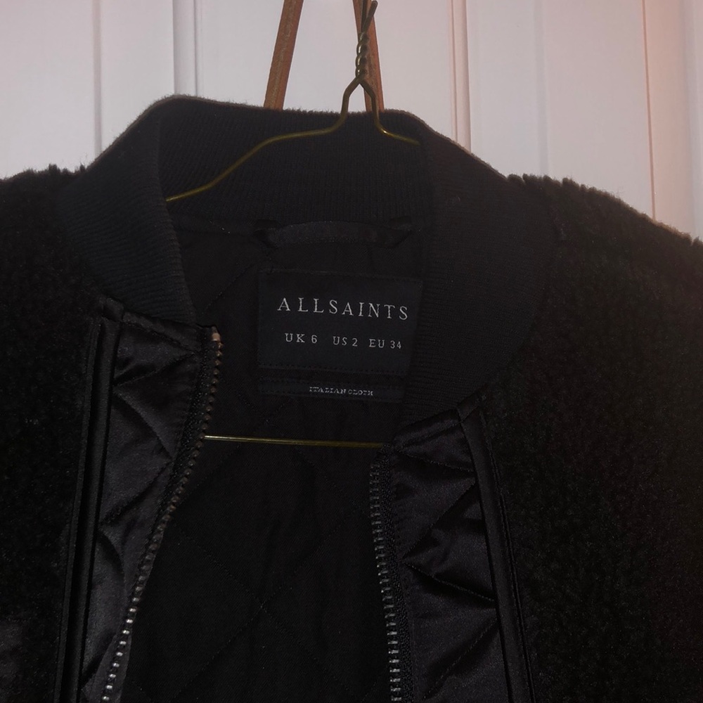 All Saints Black Warm Jacket